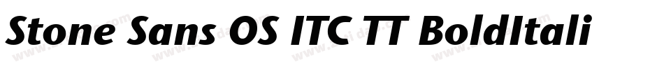 Stone Sans OS ITC TT BoldItalic字体转换